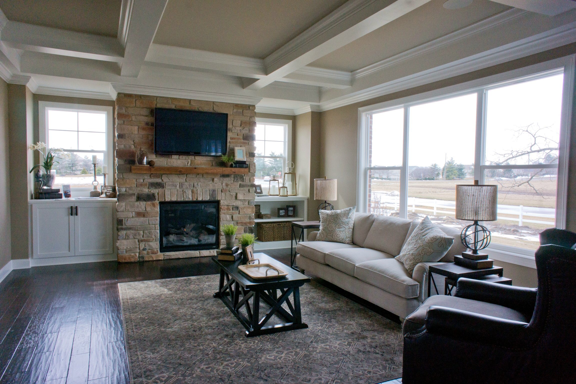 Whole-home AV installation in a Mason, Ohio model home